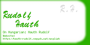 rudolf hauth business card